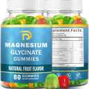 (2 Packs) Magnesium Glycinate Gummies for Adults & Kids, Magnesium Malate chewable 400mg,