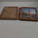 8x10 Picture Frame Set of 4, High Definition Real Glass Rustic Brown Frame, 8 x 10 Wood Photo Frames for Desktop Display and Wall Mounting