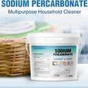 Sodium Percarbonate Oxygen Bleach Powder & Laundry Booster Multi-Purpose Cleaner for Stain Removal, Whitening, Deodorizing Chlorine-Free (2LBS)