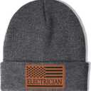 Firefighter Electrician Welder Beanie Hat Gifts for Men Dad Husband Birthday Students Graduation Gifts Accessories Gear Stuff (Eb-grey)