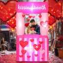 Sotiff 7 FT Valentines Kissing Booth Inflatable Valentine Inflatable Outdoor Decorations Heart Love Kissing Booth Decor Large Yard Decoration for Outdoor Garden Yard Lawn Holiday Party