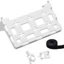 Media Center Box Shelf Bracket, Haoguo Plastic Universal Shelf Bracket Designed for Media Center, Supports 20lbs of Weight, Compatible with Leviton Structured Media Centers White (1 Piece)