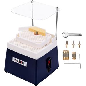 ANBULL Upgrade Stained Glass Grinder, Dual-Layer Glass Grinding Machine, 110V 4200RPM Portable Stained Grinder Tool Kit with 5/8", 1", 1/4"& 1/8" Diamond Bits for Processing Art