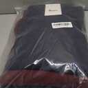 Riyiper 3 Pack Men's Thermal Shirts Long Sleeve Thick T-Shirt V Neck Fleece Undershirts Basic Comfortable Winter Layer Tops (Black, Navy Blue, Burgundy, XX-Large)