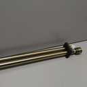 1 1/8 Inch Diameter Curtain Rods 72 to 144 Inches(6-12ft), Telescoping Heavy Duty Large Drapery Rod with Adjustable Aluminum Alloy Bracket, Solid End Caps for Windows Patio Decoration, Antique Bronze