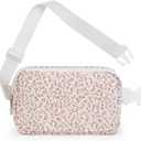 Floral Fanny Pack For Women, Belt Bag Teen Girls Crossbody Bags Christmas Birthday Graduation Gifts For Wife Daughter Sister Lightweight Waist Pack Purse For Travel Park, Pink