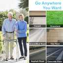 Dotday 4 Pack Walker Skis Glides for Folding Walkers, Essentials Universal Walker Accessories for Seniors, Mobility Aid Accessory for Seniors (Gray)