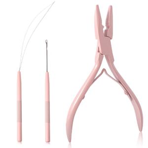 NEWISHTOOL Micro Links Hair Extensions Kit, Hair Extension Pliers for Beads, Hair Extension Loop Needle Pulling Hook Tool Bead Device Tool Kits, Micro Link Tools for Hair or Feather Extensions Styling
Amazon's Choice