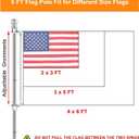 4 x 6 FT Stainless Steel Flag Pole Thicker, Tangle Free Flag Poles for 3x5 Flags, Outdoor Flag Pole for House Yard Garden, 1 inch Diameter Flagpole with Bearing Aluminum Alloy Rings Rust Free