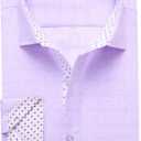 Alex Vando Mens Printed Dress Shirts Long Sleeve Regular Fit Button Down Shirt (3X-Large, Purple 7281)