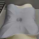 DONAMA Cervical Pillow for Neck and Shoulder, Contour Memory Foam Pillow, Ergonomic Neck Support Pillow for Side Back Stomach Sleepers with Pillowcase-Standard Size Light Gray