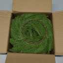 6 Pcs Mini Christmas Wreaths for Kitchen Cabinet, 7.87" Small Christmas Wreath with Ribbon Bows, Norfolk Pine Candle Ring Holder for Table Centerpiece Window Chair Wall Decors