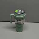 REDUCE 40 oz Stainless Steel Tumbler with Handle - Dual-Wall Vacuum Insulated Travel Mug, Sweat-Proof Lid & Reusable Straw - Keeps Drinks Cold for 24 Hrs, Fits Cupholders, Dishwasher Safe - Matcha