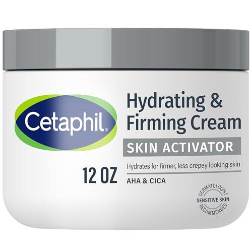 Cetaphil Skin Activator Hydrating & Firming Body Cream 12oz, Mandelic Acid (AHA) and Centella Asiatica (CICA) Cream, Hydrates and Firms Aging Skin, Anti-Aging Skincare, 12 oz
