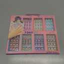 7 Day Manicure Collection - 84PC Press On Nail Set, Day-of-The-Week Adhesive False Nails for Girls – Colorful Novelty Designs Stick On Nails for Kids (BFF)