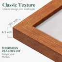 12x18 Frame, Distressed Farmhouse Wood Texture Poster Frame | HD Plexiglass, Horizontal/Vertical Hanging, Teak Wood Grain, 1Pack