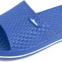 FUNKYMONKEY Womens Bathroom Shower Slippers Indoor Home Beach Non Slip Sandal (7, Royal Blue/Fmb)