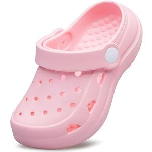 POPO PEA Girls Little Kids Luminous Sandals (Runs 1 Size Large) Boys Wide Pool Slip on Clogs Big Kid Toddler Garden Water Soft Sandal Children Comfortable Swim Beach Shoes 220