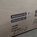 Marsail 89" Sofa, 3 Seater Couch for Living Room, Comfy Sofa with Supportive Cushion and Sturdy Frame, Easy to Clean with Removable Covers, White