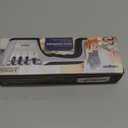 Longzon 5-in-1 Knife Sharpener [4 Stage] with a Pair of Cut-Resistant Glove, Original Premium Polish Blades, Best Kitchen Knife Sharpener Really Works for Fruit and Steel Knives, Scissors-Black+Red