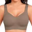 Xcutting Women Wirefree Bras for Women Full Coverage No Underwire Everyday Bras Comfortable Wireless Padded Bras, M
