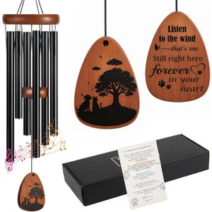 Pet Memorial Wind Chimes 28”, Dog Cat Memorial Gift for Loss Dog Sympathy