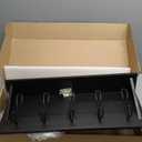 Wall Mounted Coat Rack Shelf, Rustic Wooden Country Style 24" Entryway Shelf with 5 Rustic Hooks Featuring Solid Pine Wood. Perfect Touch for Your Entryway, Mudroom, Kitchen, Bathroom and More, Black