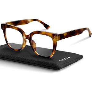 miyya Blue Light Glasses for Women & Men Oversized UV & Blue Light Blocker Chunky Frames, Stylish Eyewear Accessories (Tortoiseshell)