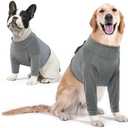 IDOMIK Dog Recovery Suit, Dog Surgery Recovery Suit Front Legs, Comfy Joint Leg Sleeves After Surgery, Elbow Braces Protector for Leg Injuries & Joint Pain, Cone Collar Alternatives,Grey,L