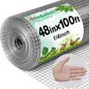 Amagabeli Galvanized Hardware Cloth 1/4 Inch 48in x 100ft 23gauge Chicken Wire Fence Weld Wire Mesh Roll Garden Fencing Plant Supports Poultry Netting Snake Fence Gopher Wire Rabbit cage Tree Guard