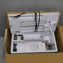 Vehipa Fish Tank 2.4 Gallon Aquarium Kit with Humidifier 7-Color Auto-Looping 3 in 1 Quiet Pump with Filteration & Oxygenation & Circulation, Temperature Display, HD Glass (White)