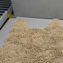 OLANLY Toilet Rugs U-Shaped 24x20, Extra Soft Absorbent Chenille Contour Bathroom Rugs, Dry Quickly, Machine Washable, Non-Slip Bath Mat for Toilet Base, Beige