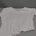 Langwyqu Women's Oversized T Shirts V Neck Short Sleeve Summer Casual Loose Tops Tees