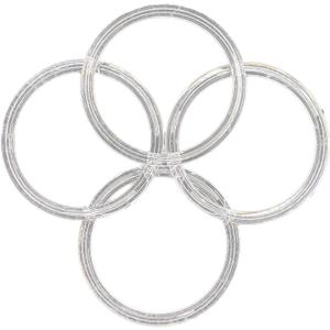 Clear Plastic Rings 12 Pieces - for Arts & Crafts and DIY's (4" Inch Ring)