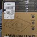 Large Stone Dish Drying Mat for Kitchen Counter,Quick Dry Stone Dishes Mats,Marbled Water Absorbing Diatomaceous Earth Drying Pad for Countertop Bottles Utensils Cups(Yellow White 24"x16"&8"x4")