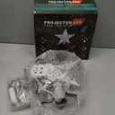 Kesfitt Christmas Tree Topper with 10M Colorful Light Cord, Tree Top Star Decoration with 6 Projection Modes, Silver Tree Topper Lighted 3D Glitter Dynamic Projection for Xmas Party Holiday