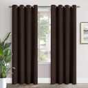 YoungsTex Brown Blackout Curtains 84 Inch Length for Living Room - Thermal Insulated Drapes with Grommet Room Darkening Window Treatments for Dining Bedroom, 2 Panels, 52 x 84 Inch