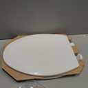 Bemis 1500EC Durable Wooden Toilet Seat, Easy Clean Hinges, Made in USA, Elongated, White