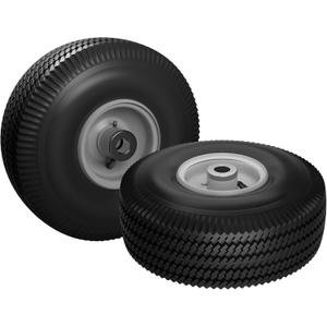 105-3471 Front Wheel and Tire Assembly 4.10x3.50-4 Compatible with Toro TimeCutter & Exmark Quest Z-Turn Mowers, 3/4" ID, 4-1/4" Hub, Grease Zerk, Durable Replacement - 2 Pack