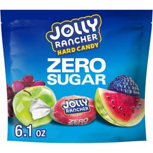 JOLLY RANCHER Zero Sugar Assorted Fruit Flavored Hard Candy Bag, 6.1 oz (EXP 03/31/27)