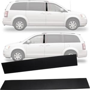 926-446 B Pillar Trim Door Molding for Front Passenger Driver Side Windshield Outer Compatible with 2008-2016 Chrysler Town & Country 2008-2020 Dodge Grand Caravan Replace 5020664AA 5020665AA 926-445 (Black)