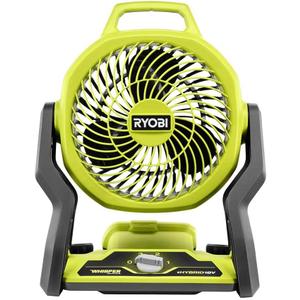 RYOBI ONE+ 18V Cordless Hybrid WHISPER SERIES 7-1/2 in. Fan (Tool Only), GREEN