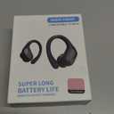 Wireless Earbud, 75H Bluetooth 5.4 Headphones Sport IP7 Waterproof, Running Wireless Earphones with ENC Noise Canceling Mic, 3D Bass Over Ear bud with Earhooks for Android, iOS, Workout, Gym, Rosegold