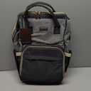 GAIVP Diaper Bag Backpack for Women, Baby Bags for Girls,Diaper Bag with Changing Pad, and Insulated Pockets (Dark Grey +Light Grey)