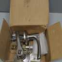 Kwikset Henley Entry Door Handle with Lock and Key, Secure Keyed Reversible Lever Exterior, For Front Entrance and Bedrooms, Satin Nickel, Pick Resistant Smartkey Rekey Security and Microban (1 Pack)