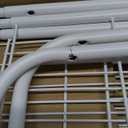 AOODA Long 2 Tier Shoe Rack for Closet Metal Wide Stackable Shoe Storage Organizer for Entryway, Bedroom, Floor, 18-Pairs Low Sneaker Shelf, White (11.4 x 42.7 x 18.7)