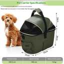 Dog Bike Basket Rear Seat, FVILIPUS 3-in-1 Waterproof Pet Bicycle Carrier, Dog Car Seat with Anti-Jump Safety Tether, Breathable Portable Travel Bag for Small Dogs Cats Outdoor Riding