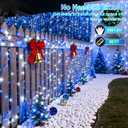 350LED Christmas Lights Indoor Outdoor, 90ft 12 Modes Blue and Cool White LED String Lights with Timer Dimmable, Waterproof Tree Lights for Xmas Patio Yard Fence Wedding Bedroom Garden Decor