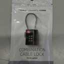 Travelsmart TS399X Cable Lock, 1-3/4 in L Cable/Chain, 3 Dial Lock