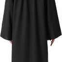 GraduationMall Matte Graduation Gown Cap Tassel Set 2026 for High School and Bachelor (Black, S)